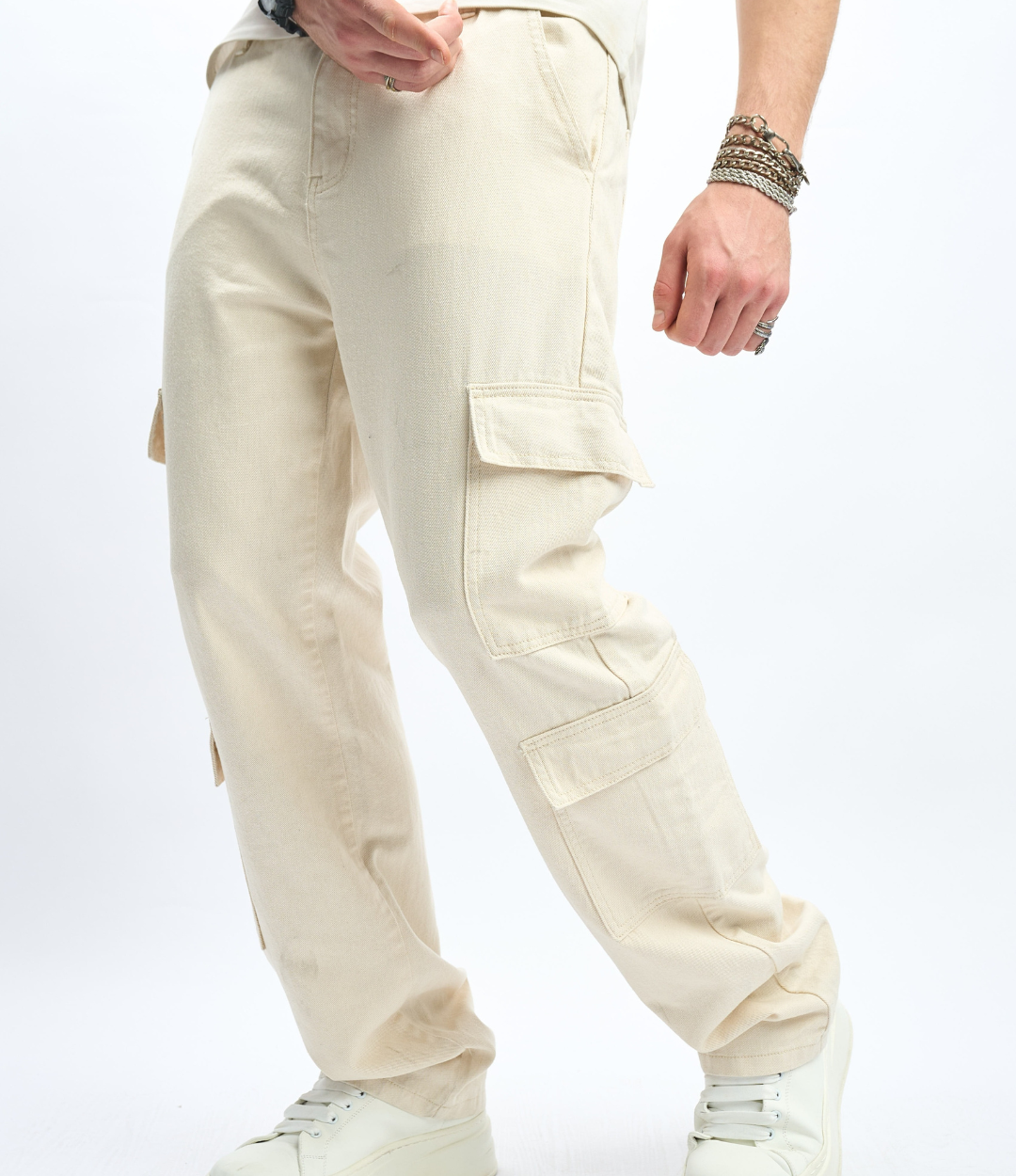 Jason | Cargo Byxor Beige