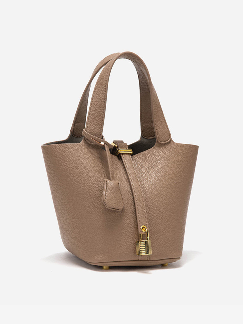Glaiza | Elegant Gold-Lock Bucketväska
