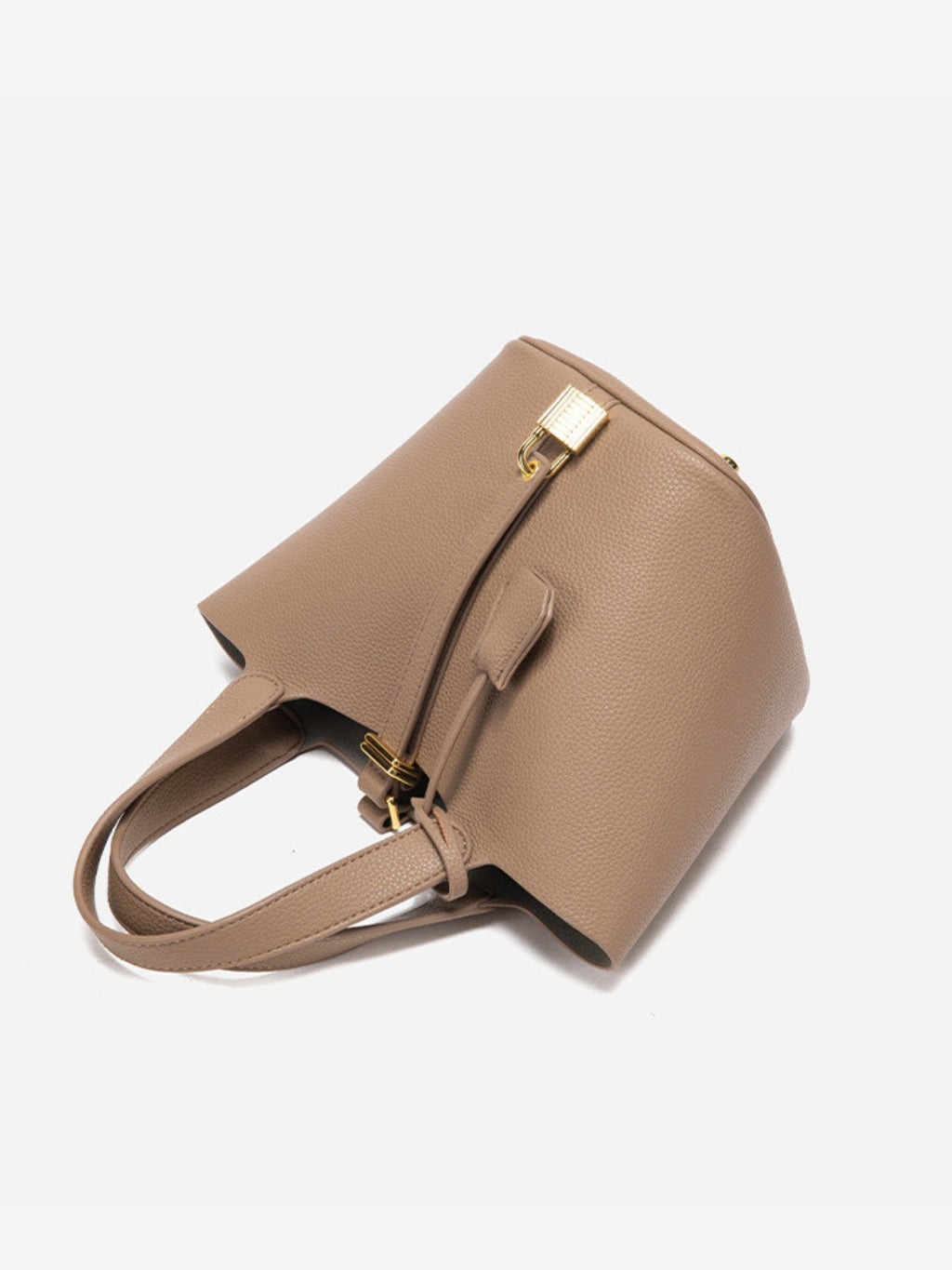 Glaiza | Elegant Gold-Lock Bucketväska