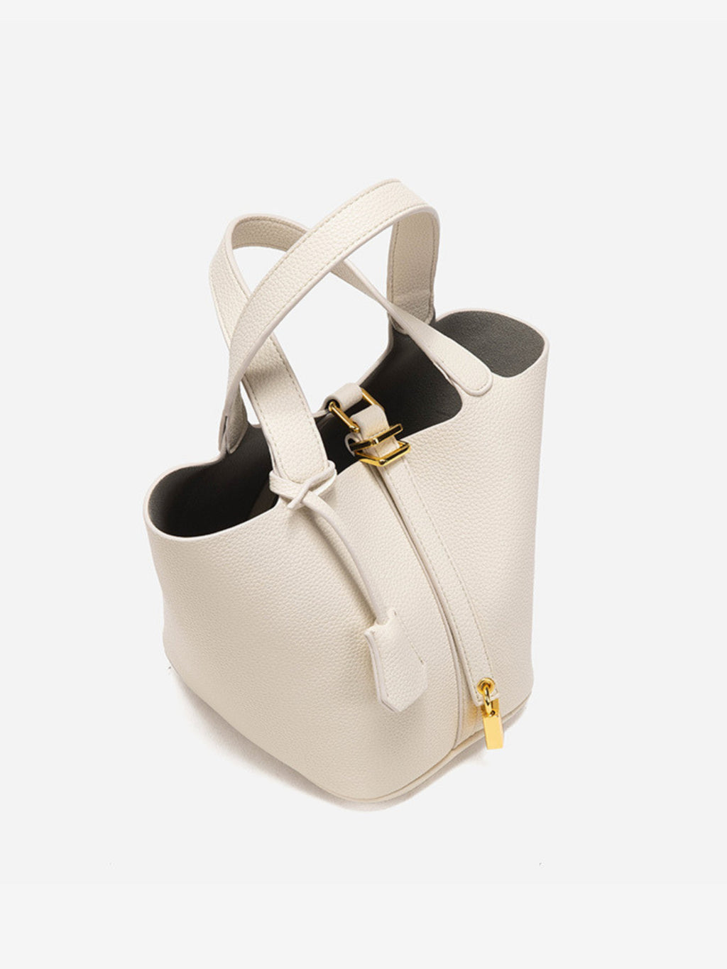 Glaiza | Elegant Gold-Lock Bucketväska