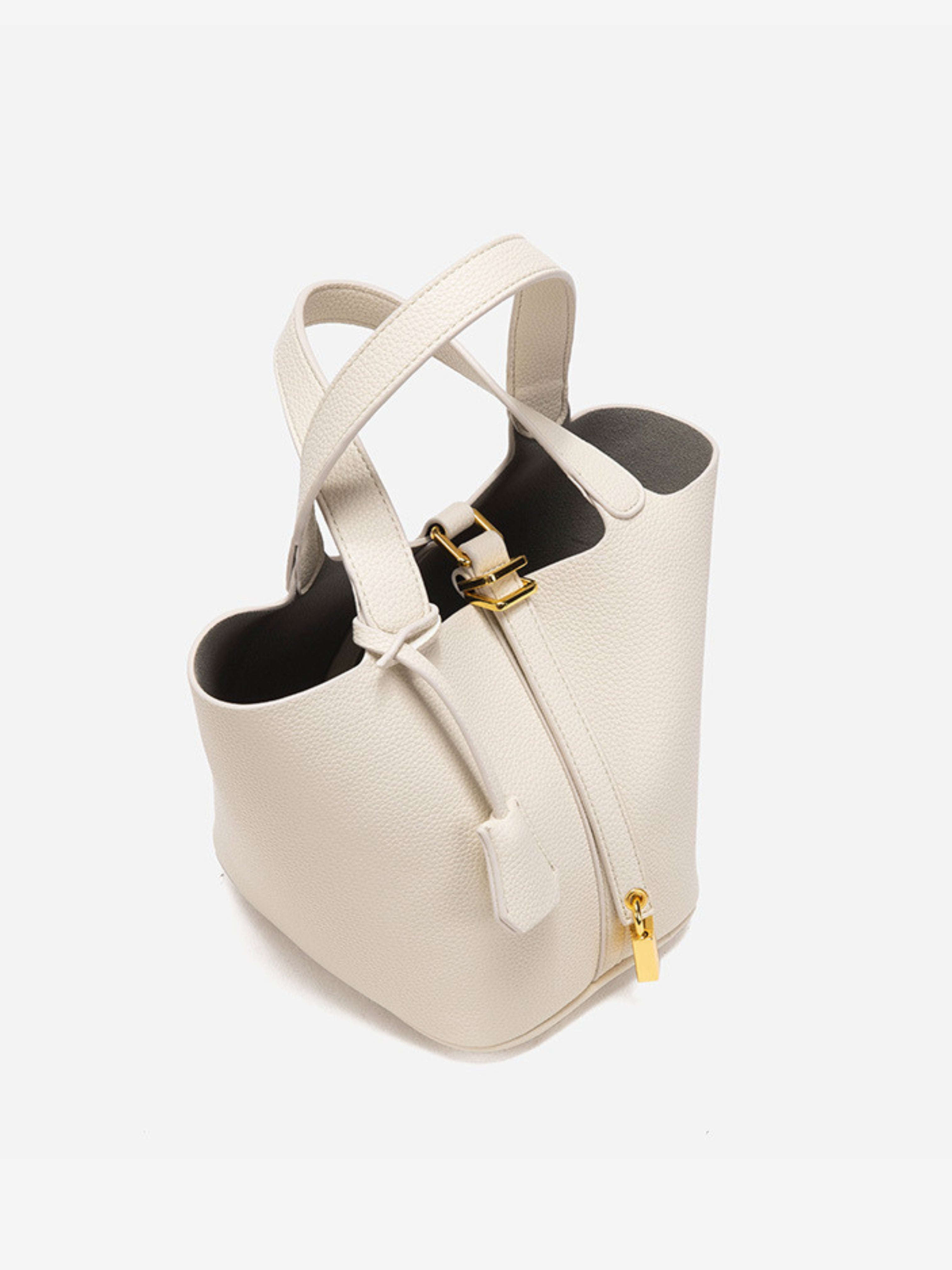 Glaiza | Elegant Gold-Lock Bucketväska