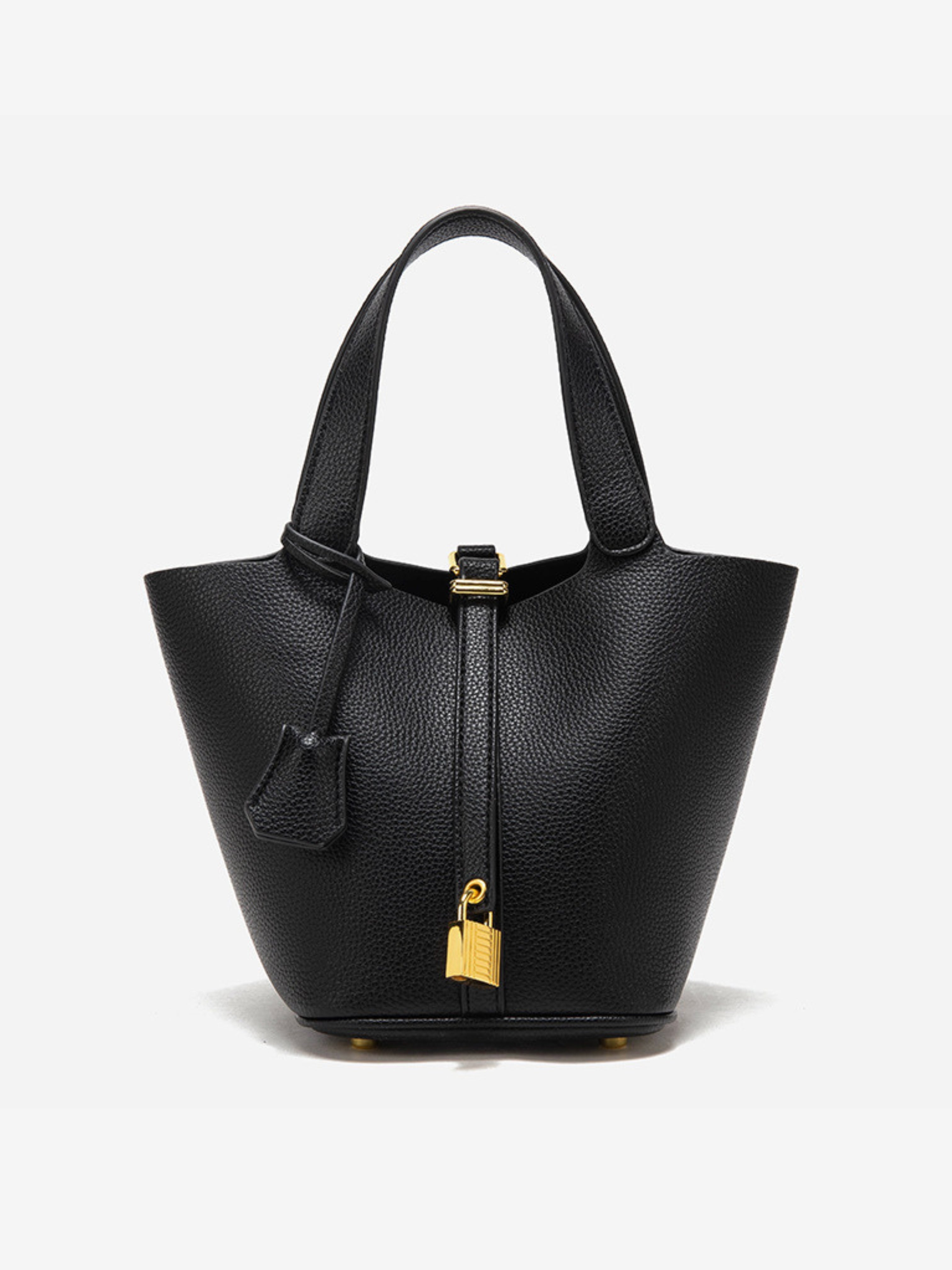 Glaiza | Elegant Gold-Lock Bucketväska