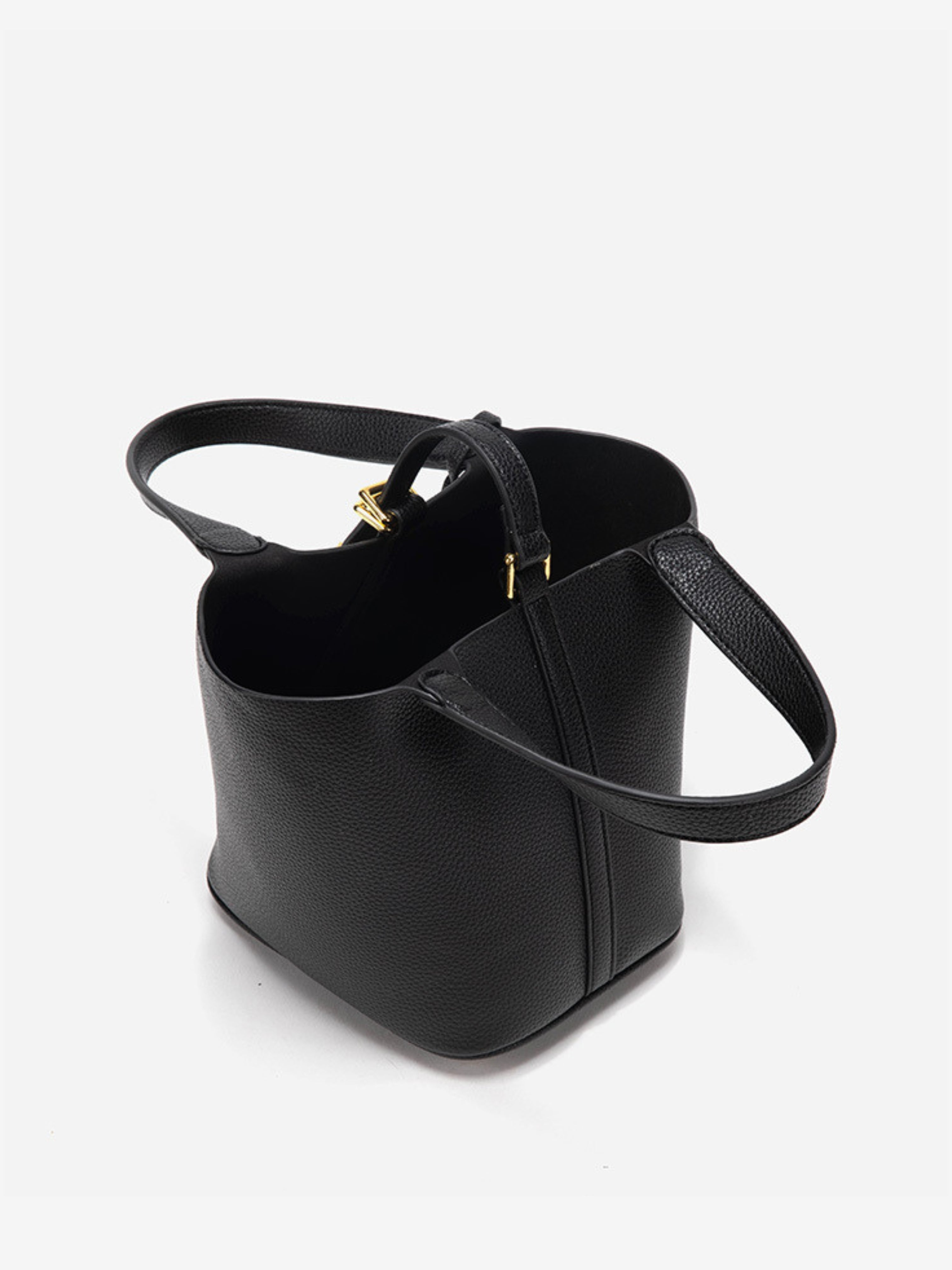 Glaiza | Elegant Gold-Lock Bucketväska