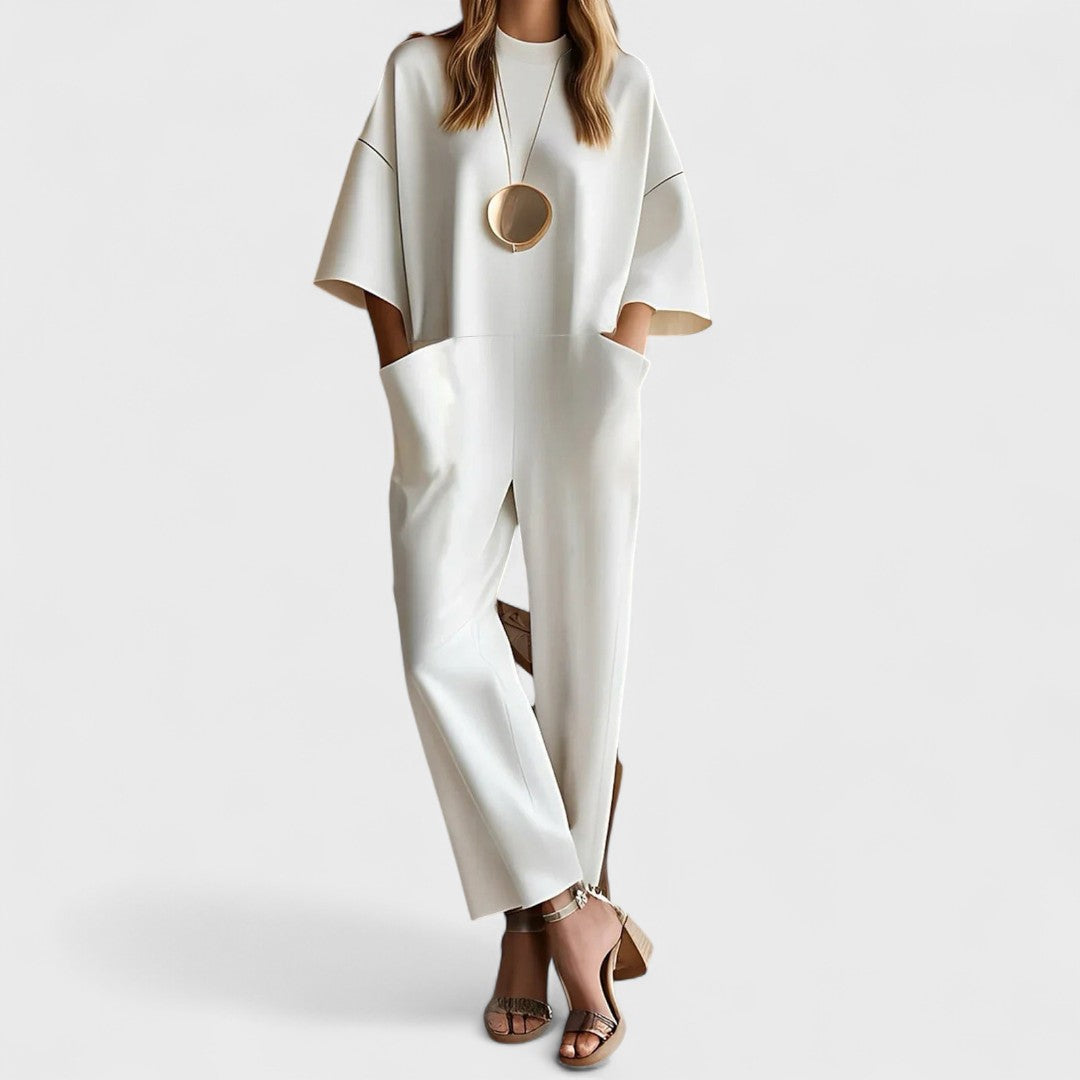 Emmy - Elegant kortärmad jumpsuit
