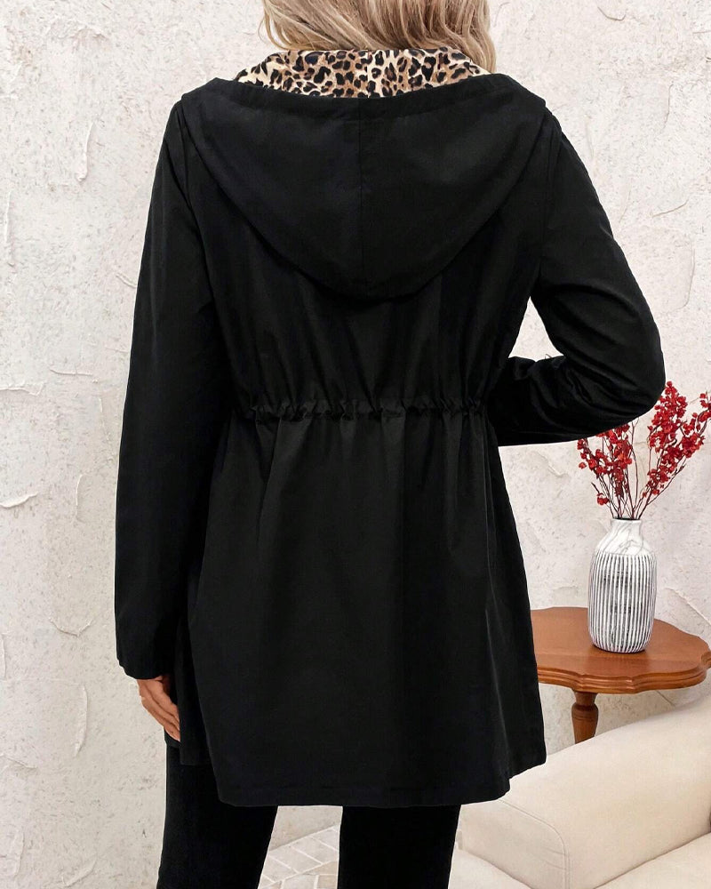 Daisy | Vändbar Huvjacka med Leopardtryck