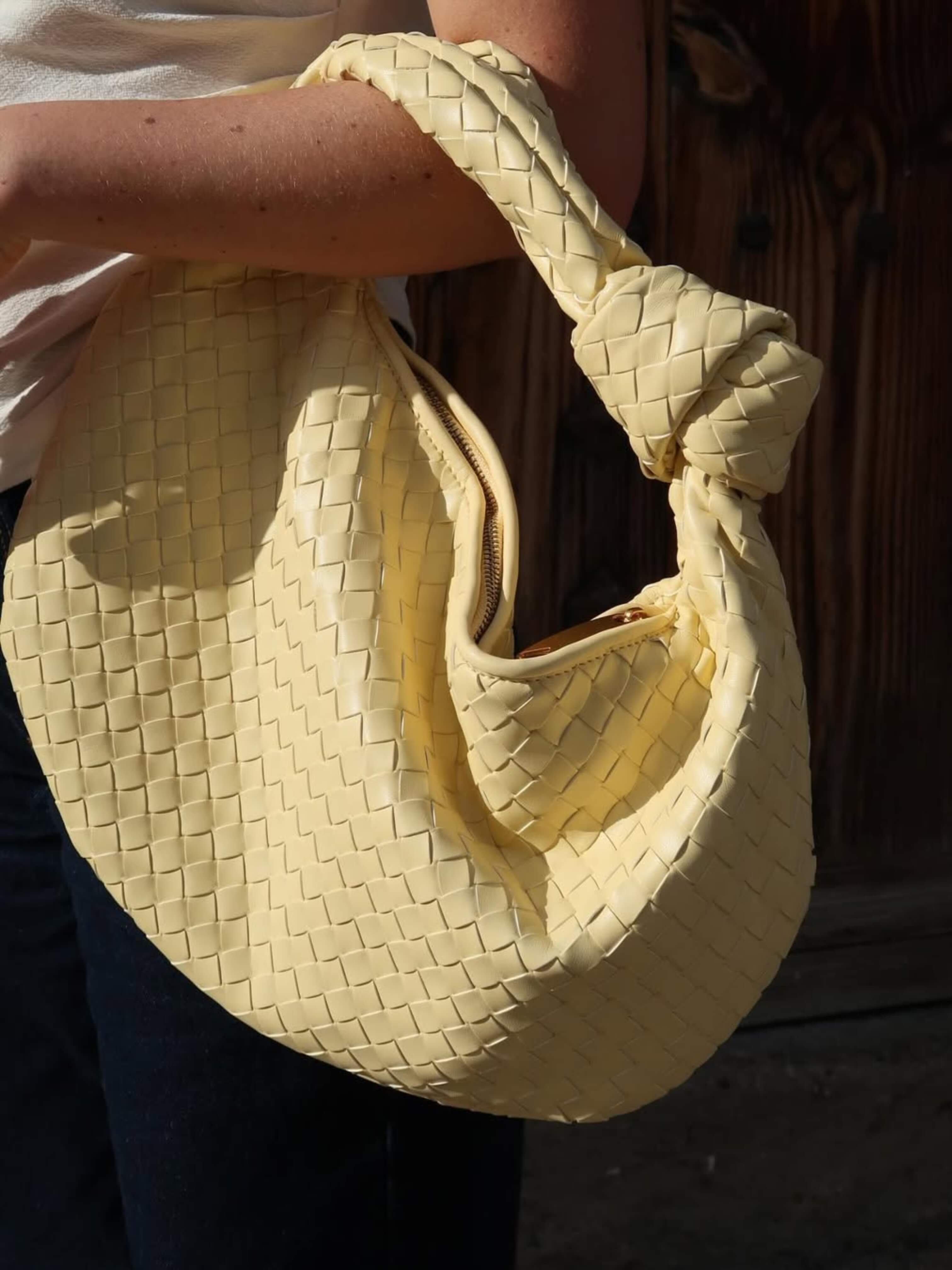 Giselle | Medelstor Axelväska Flätad med Knut