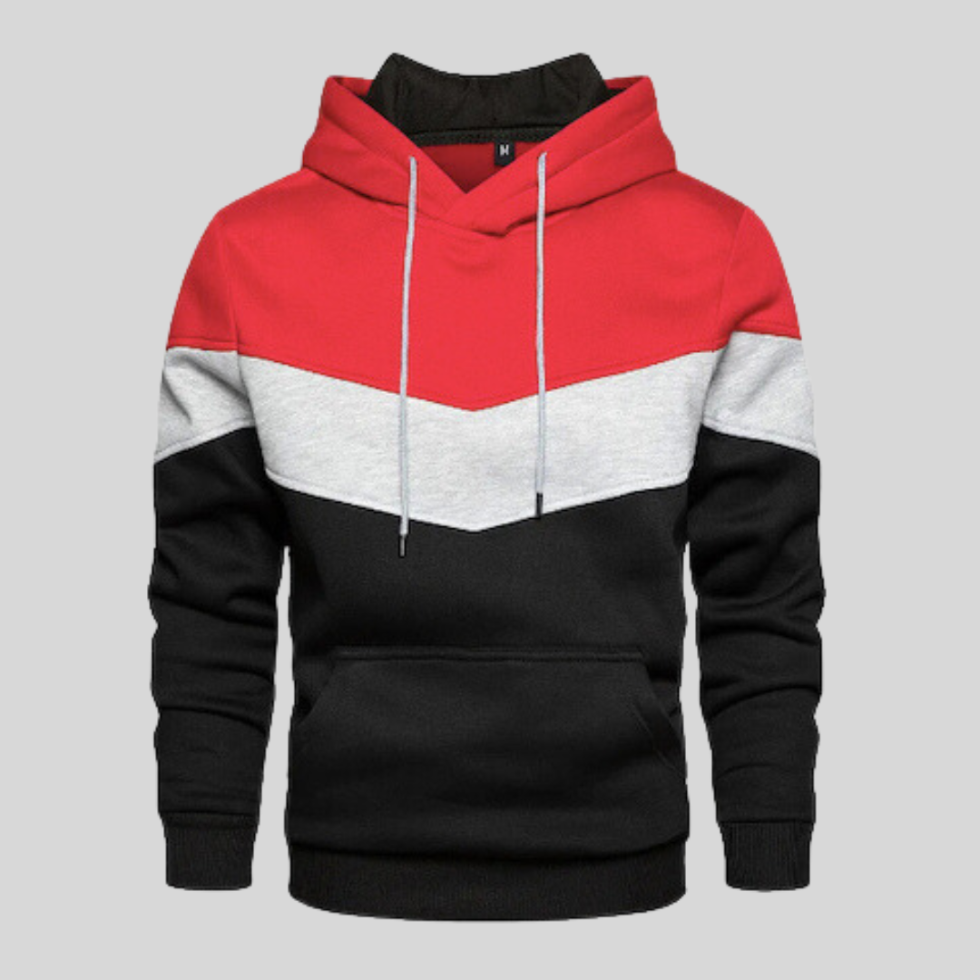 Alexander Patchwork Sweatshirt med huva