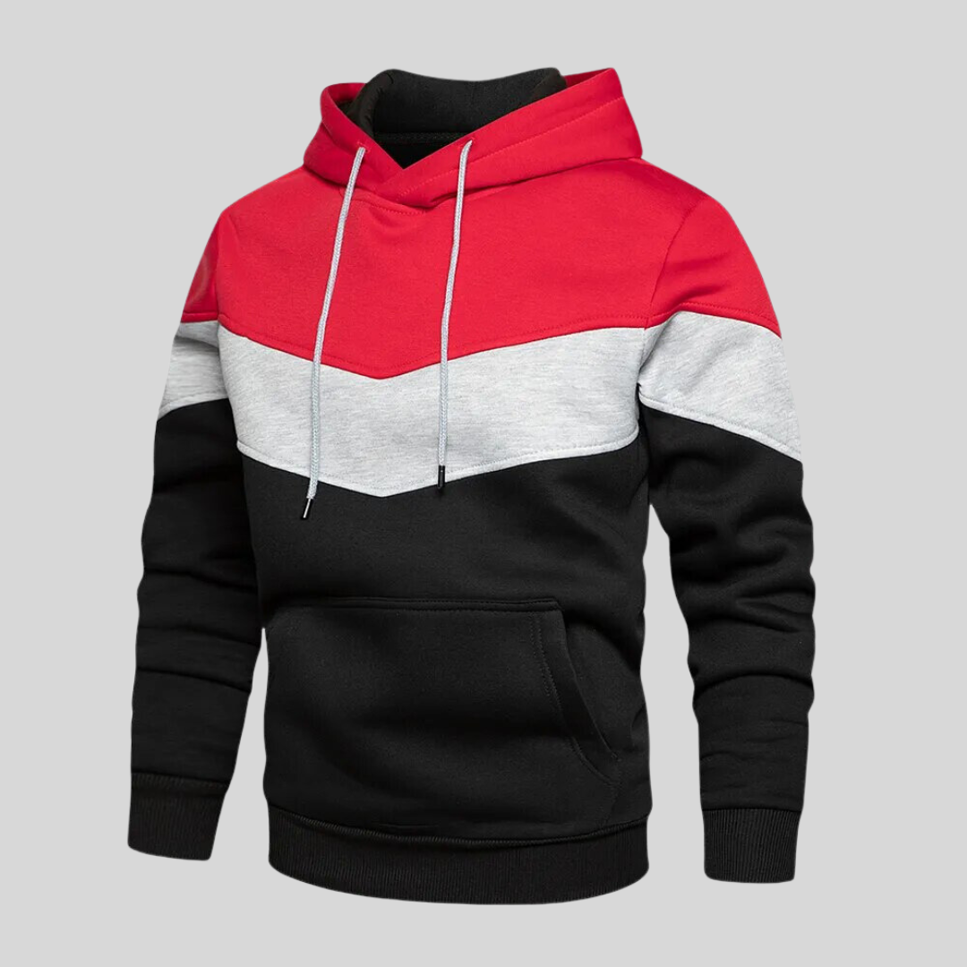 Alexander Patchwork Sweatshirt med huva