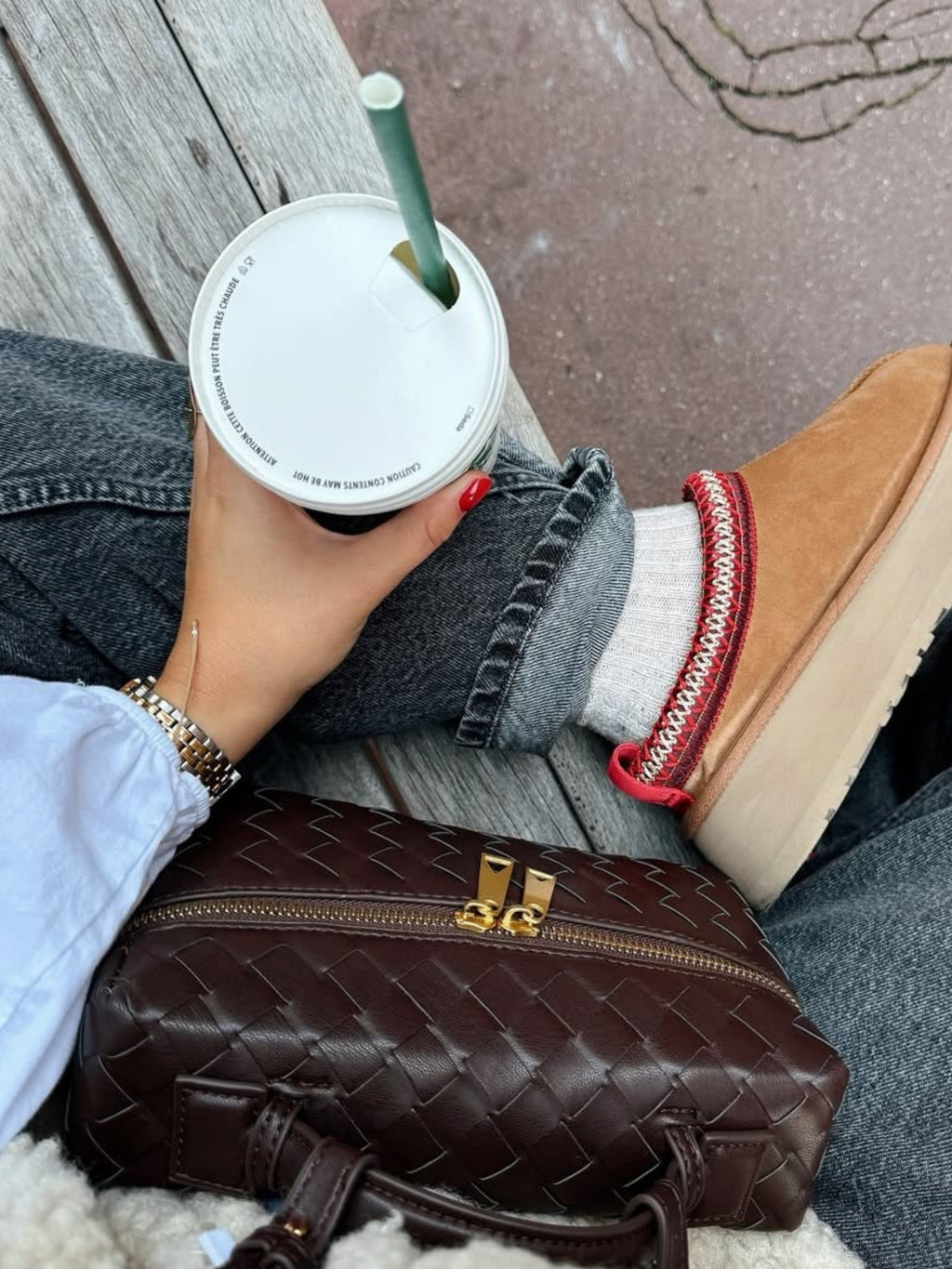 Juliette | Vävda Strukturerad Glansig Väska