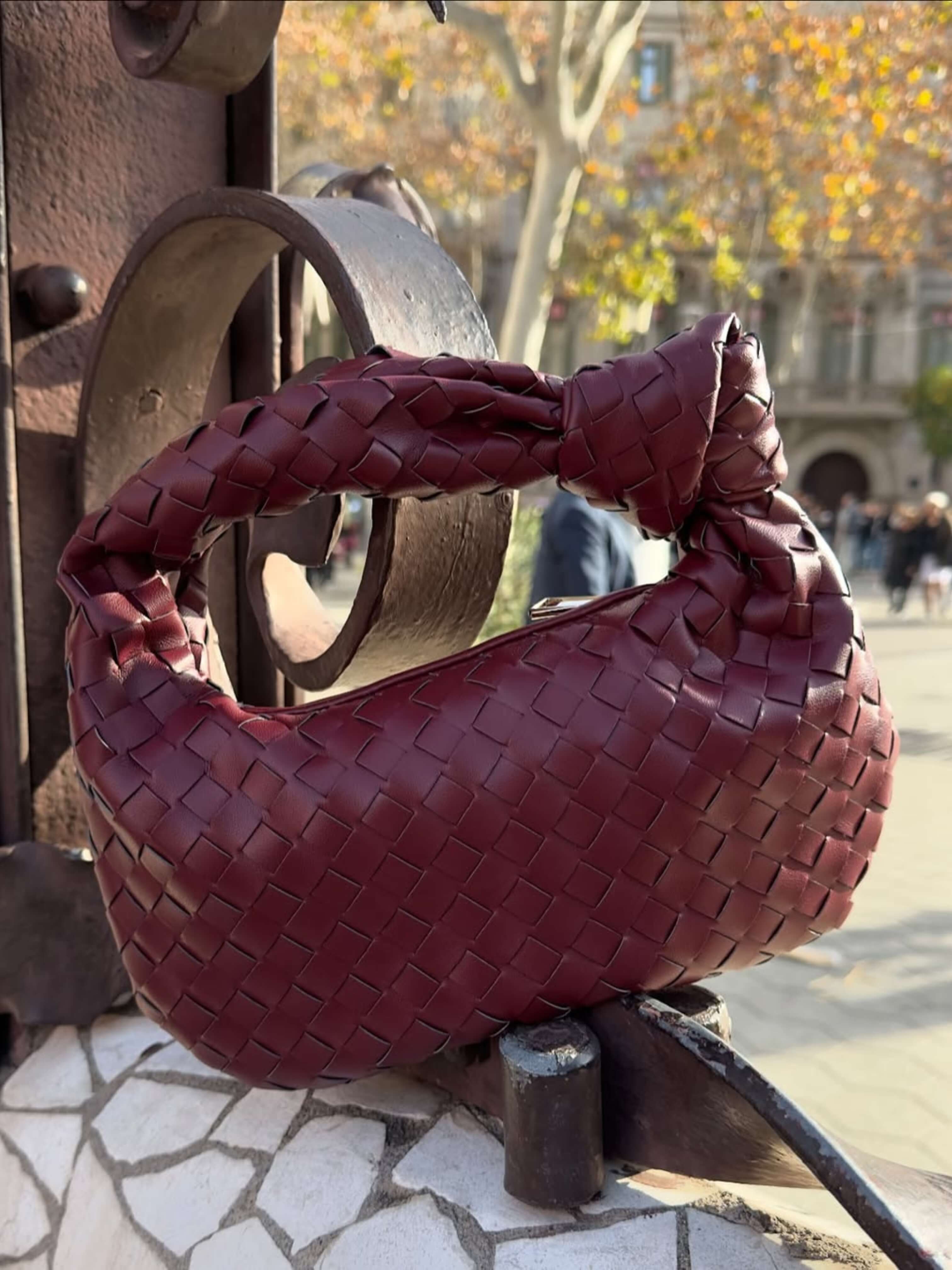 Sienna | Liten Väska med Flätat Handtag