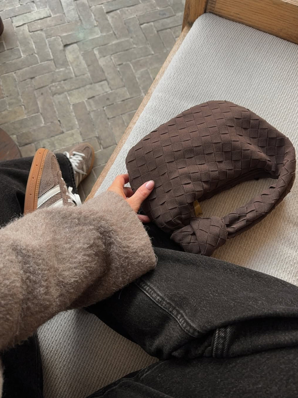 Renee | Mini Väska i Mjuk Flätad Mocka