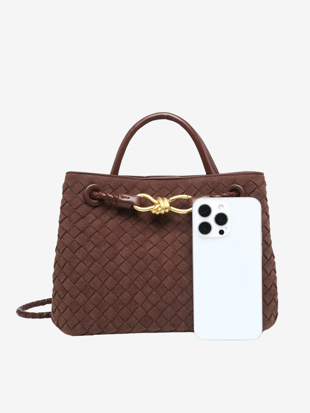 Malia | Kompakt Vävda Axelväska med Textur