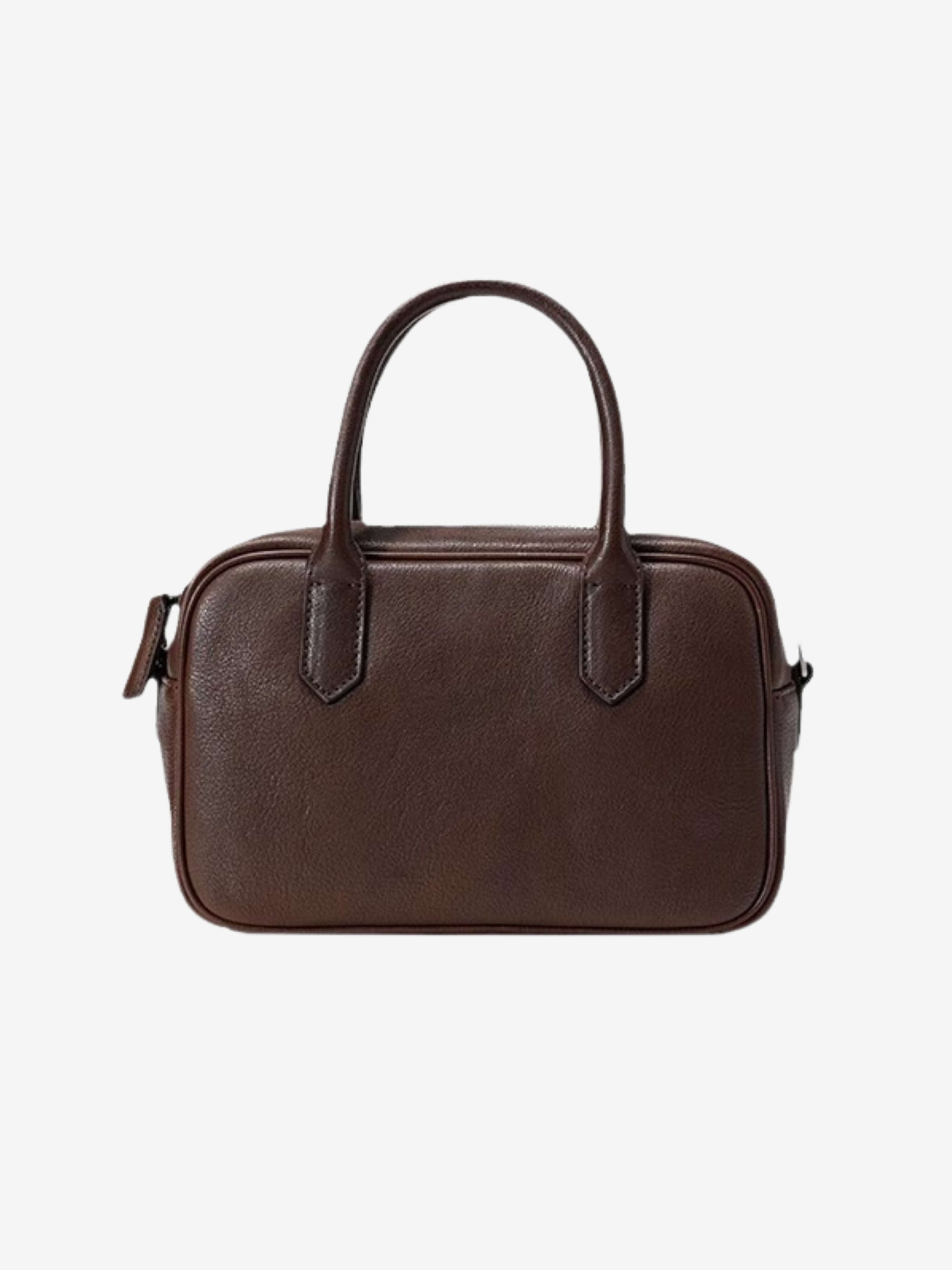 Eliza | Fyrkantig Väska med Glansig Dragkedja