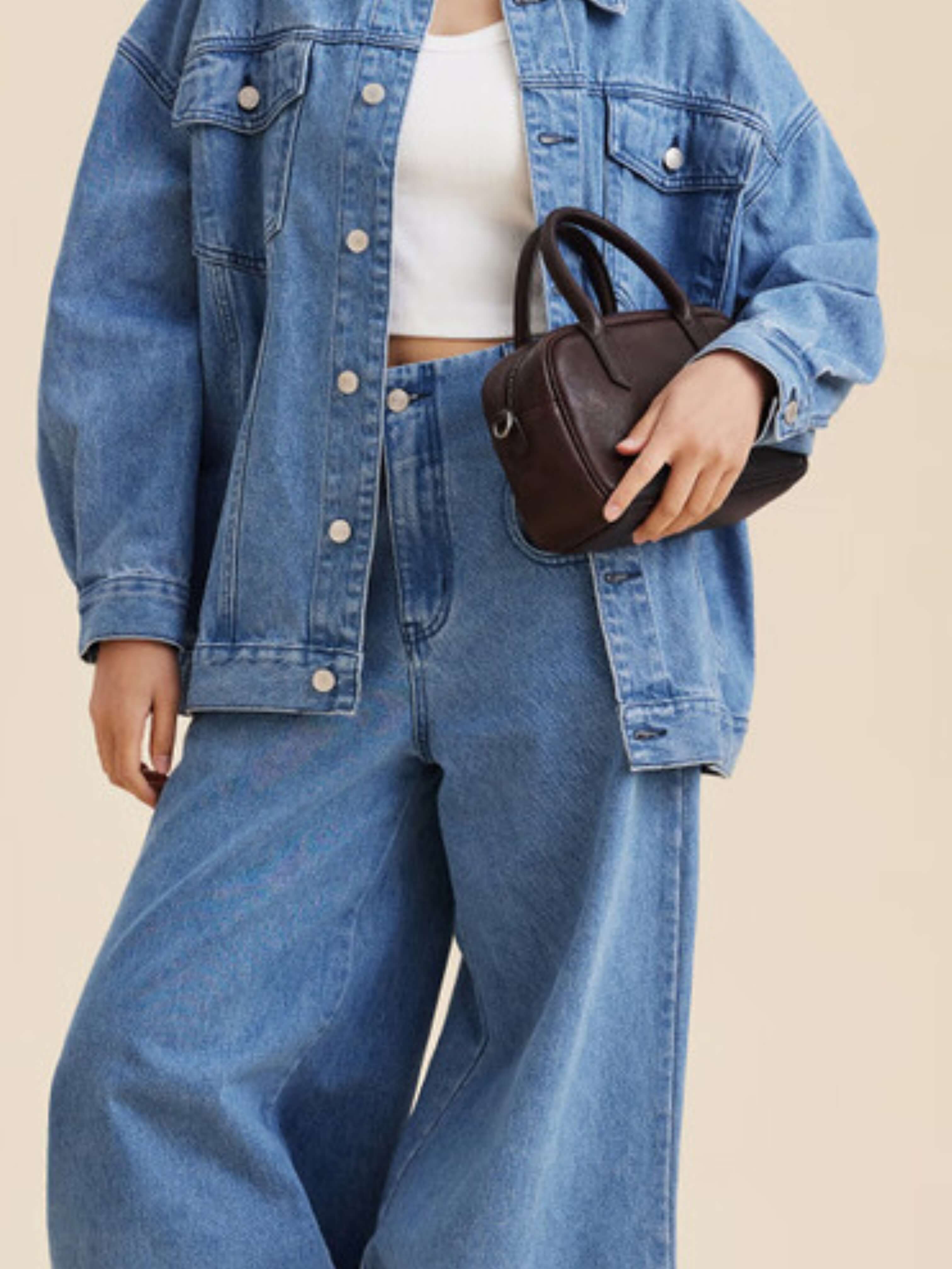 Eliza | Fyrkantig Väska med Glansig Dragkedja