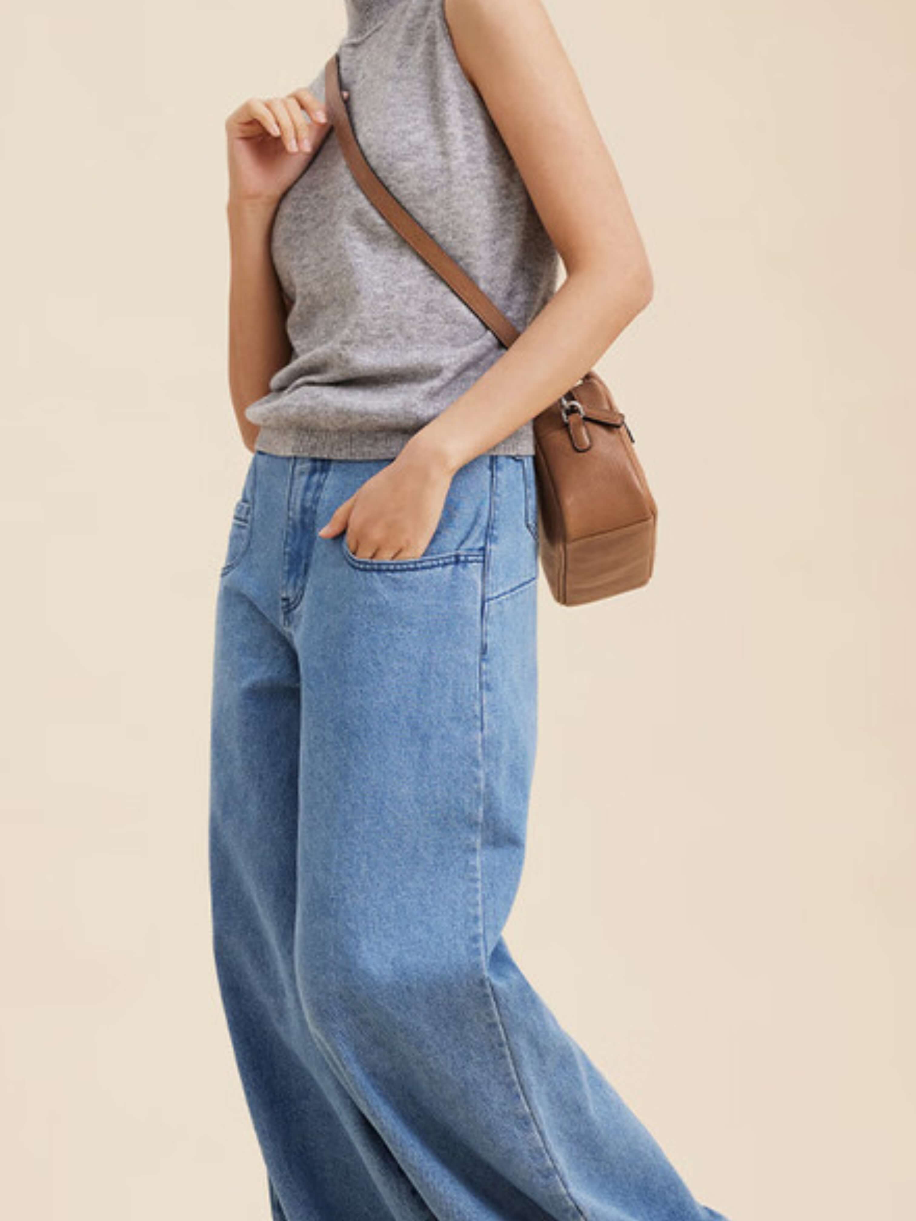 Eliza | Fyrkantig Väska med Glansig Dragkedja