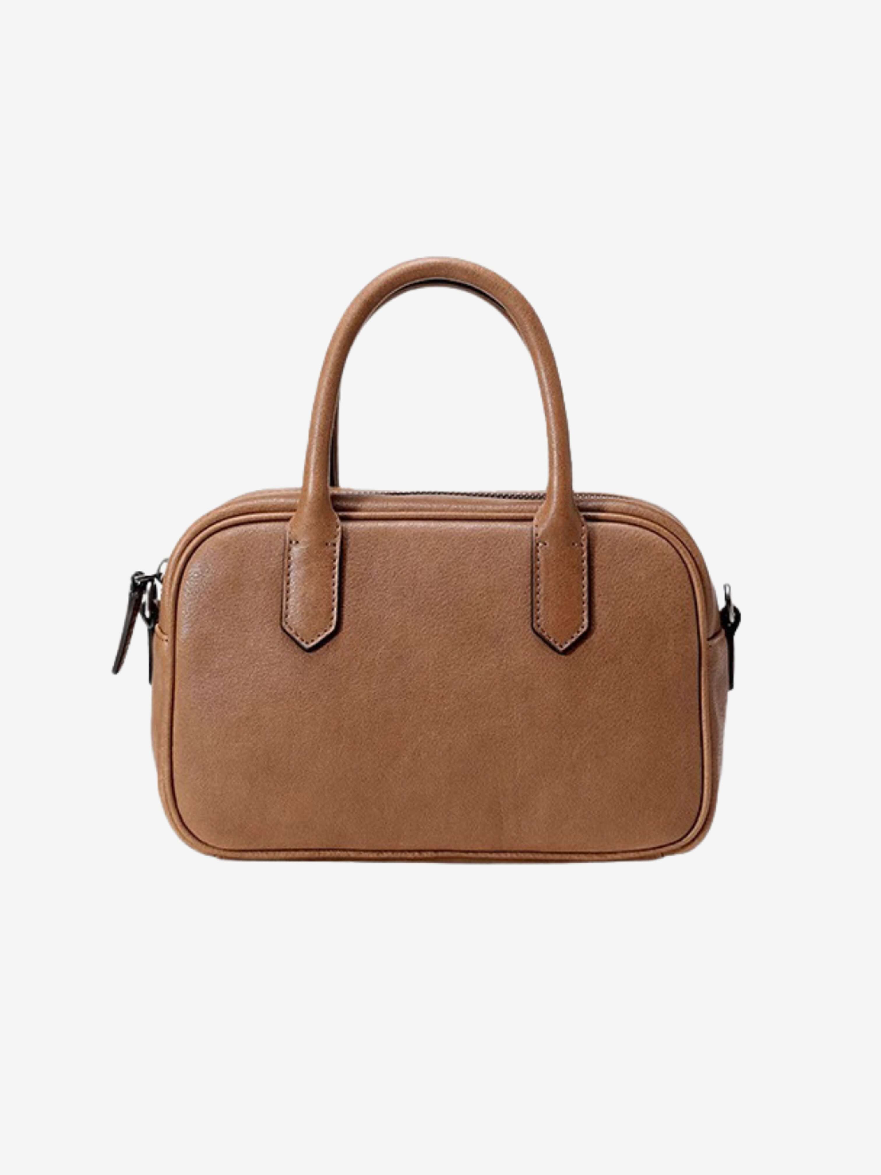 Eliza | Fyrkantig Väska med Glansig Dragkedja