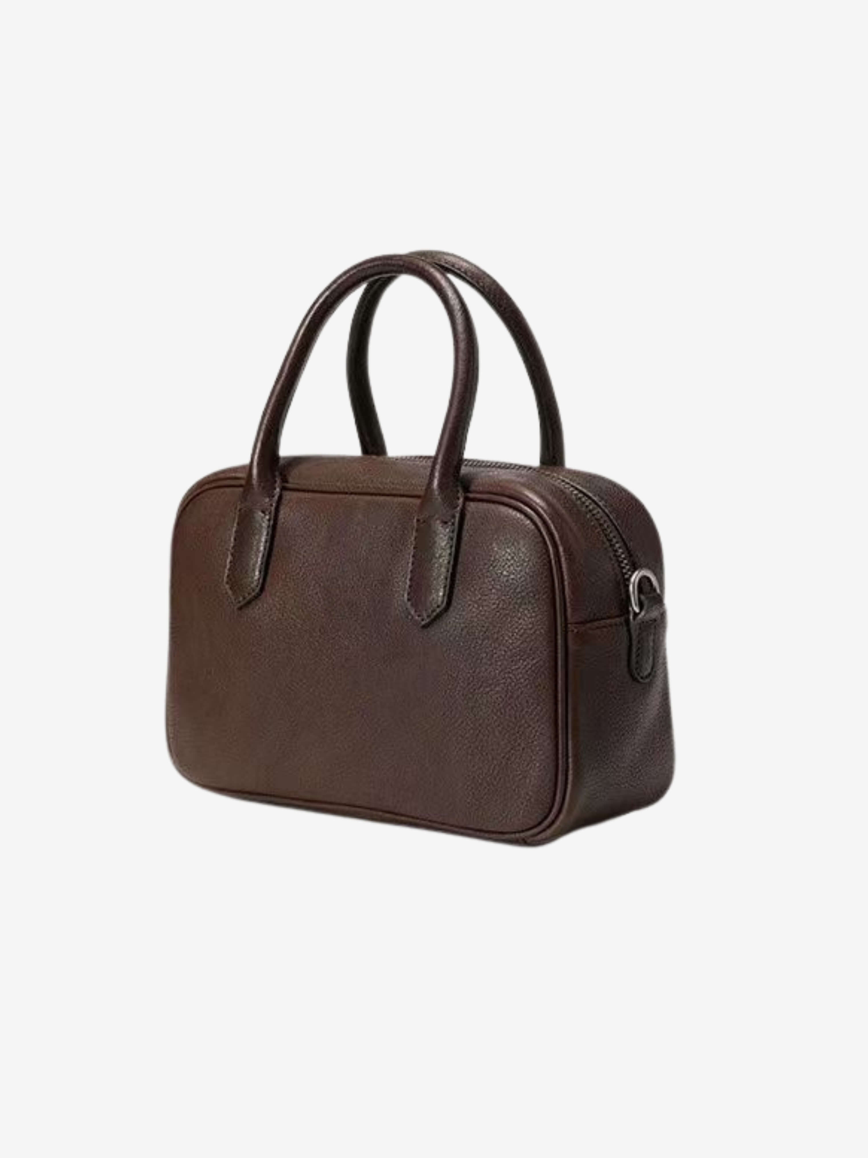 Eliza | Fyrkantig Väska med Glansig Dragkedja