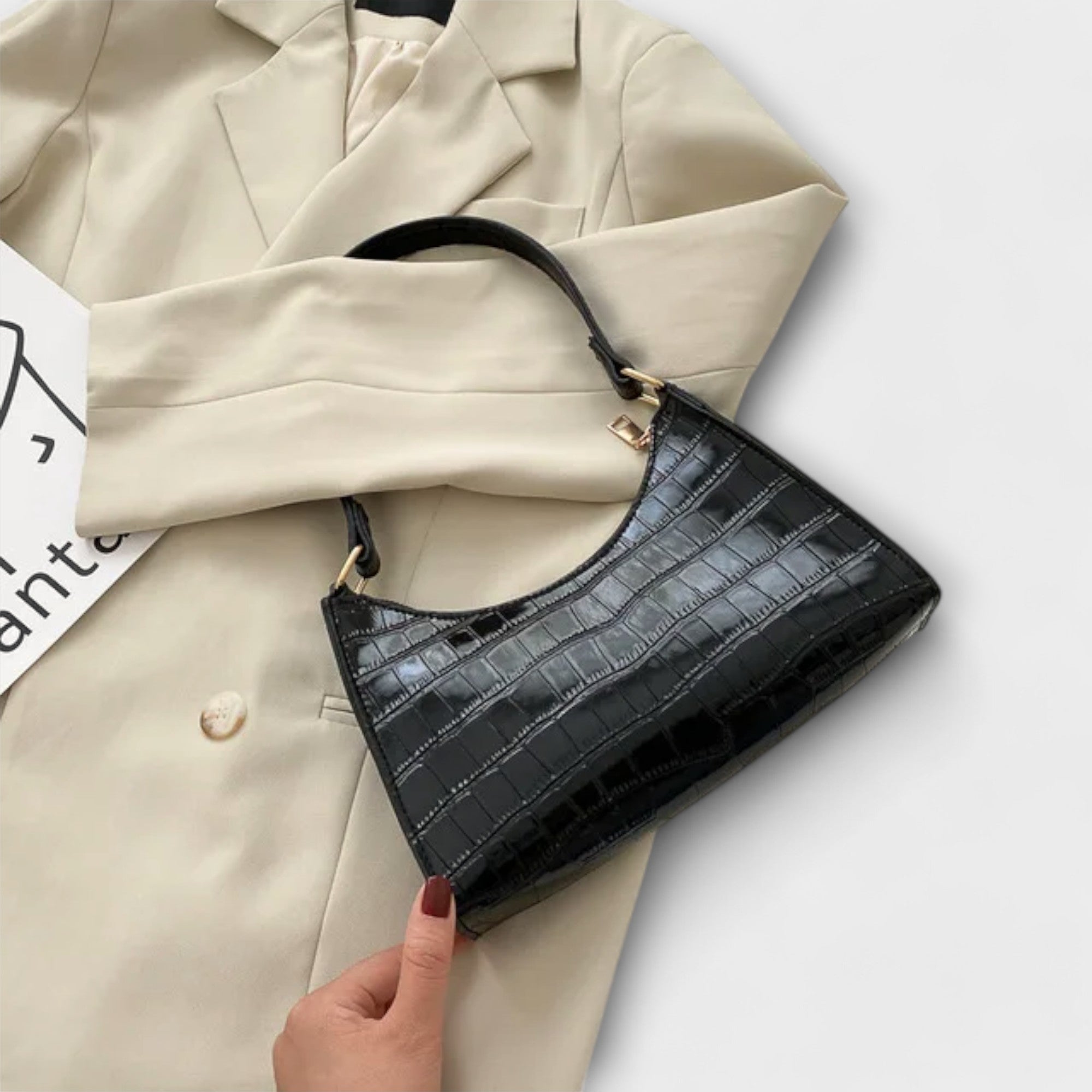 Gianna Boutique - Handväska i Glansigt Läder