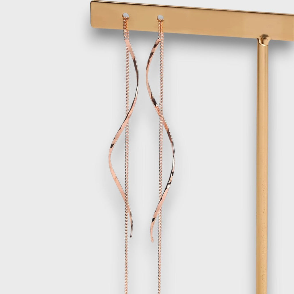 Elwira – Långa örhängen med vågform