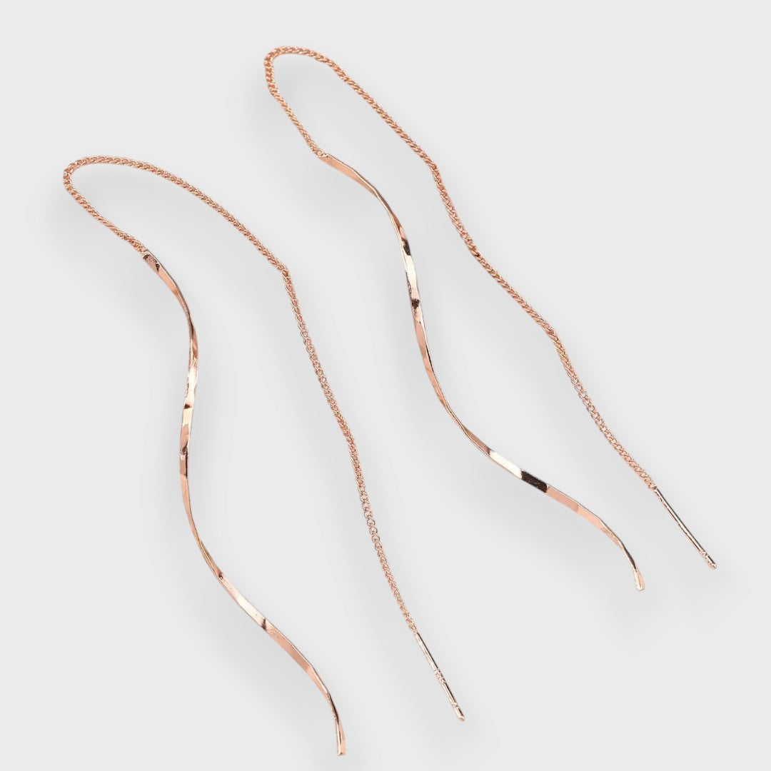 Elwira – Långa örhängen med vågform