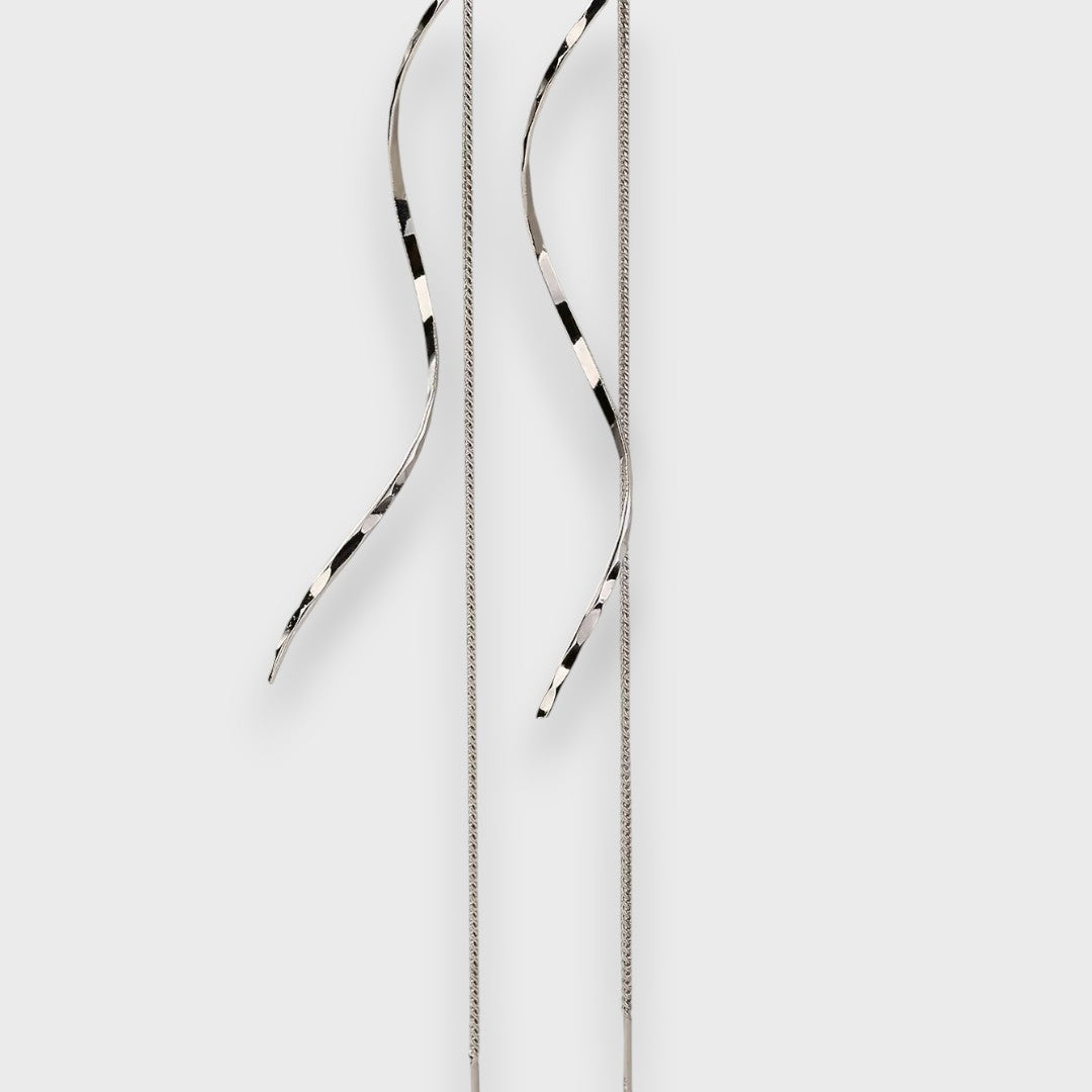 Elwira – Långa örhängen med vågform