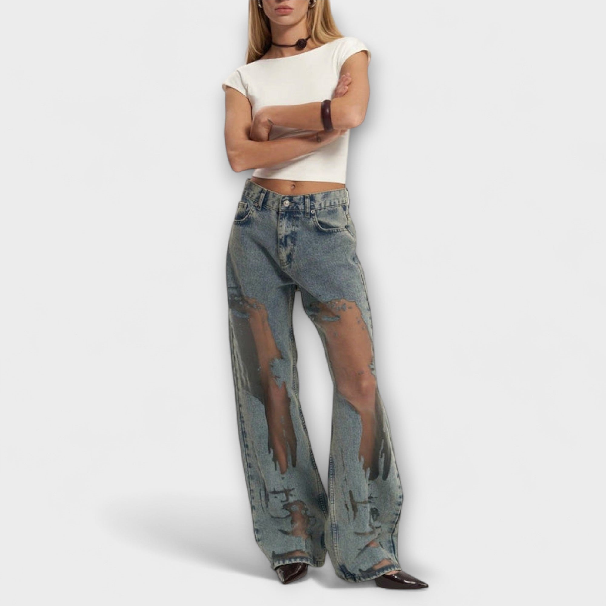 Rayne - Jeans i Denim Blå Transparent Trixie