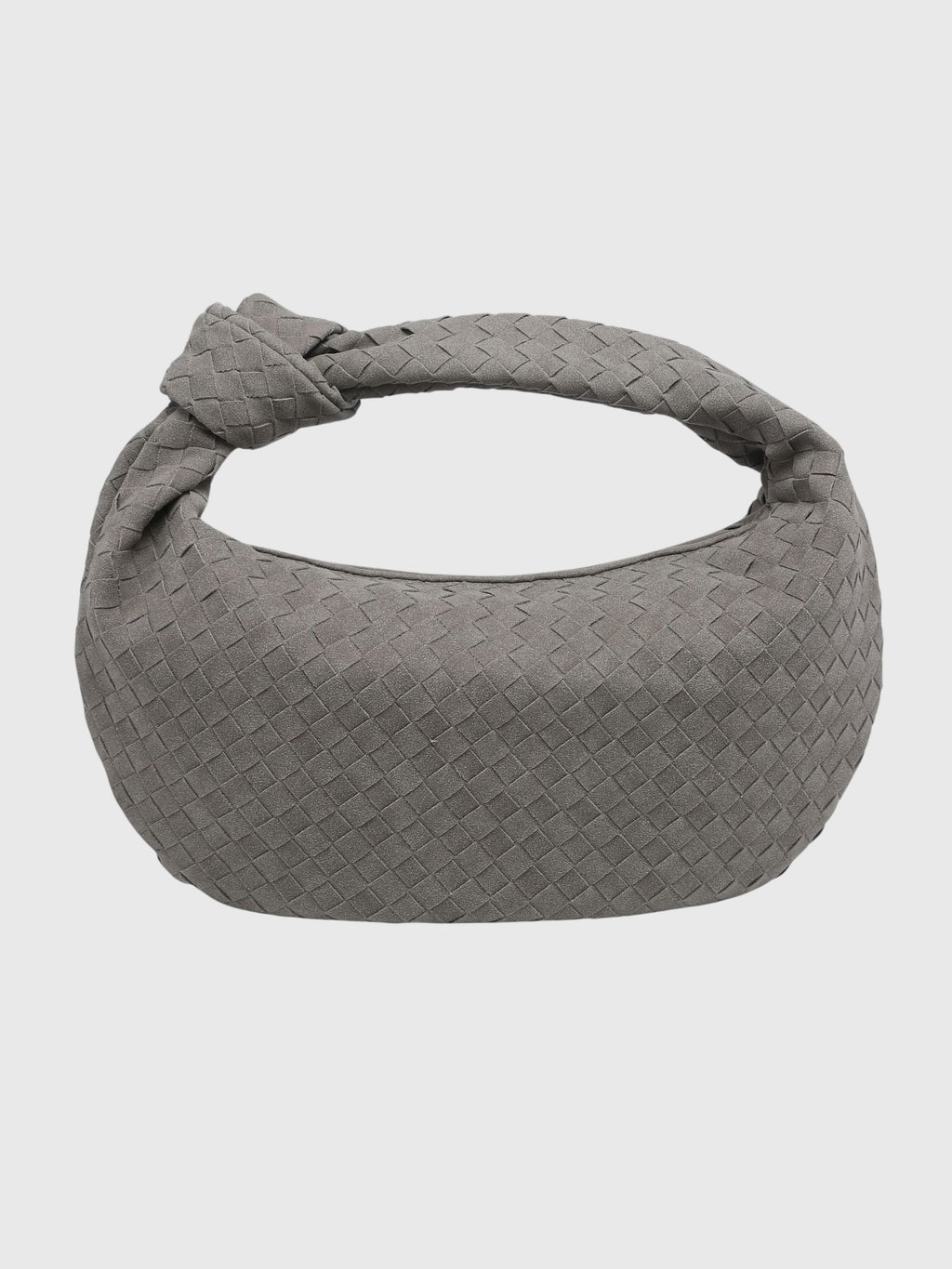 Celeste | Medelstor Väskan i Vävd Mocka med Knut