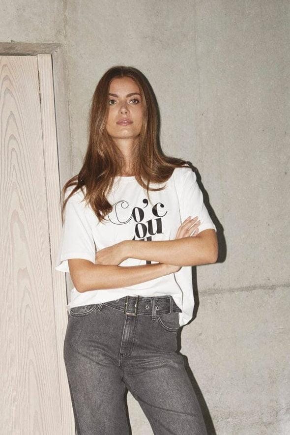 Co´Couture - Cocouturecc Box Tee 43003 - 4000 - Vit