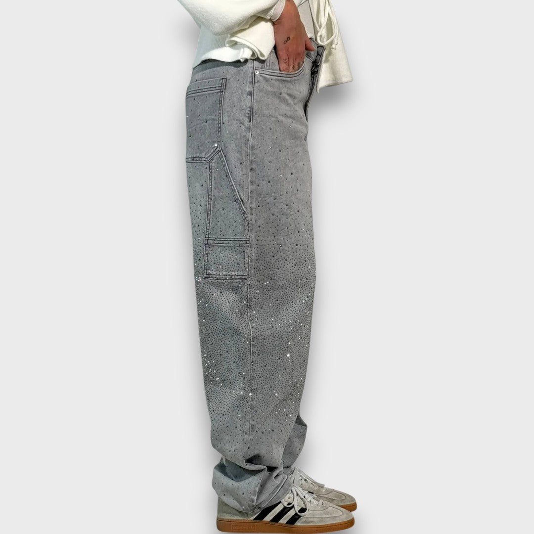 Nolene – Jeans med glittrande finish och urban karaktär