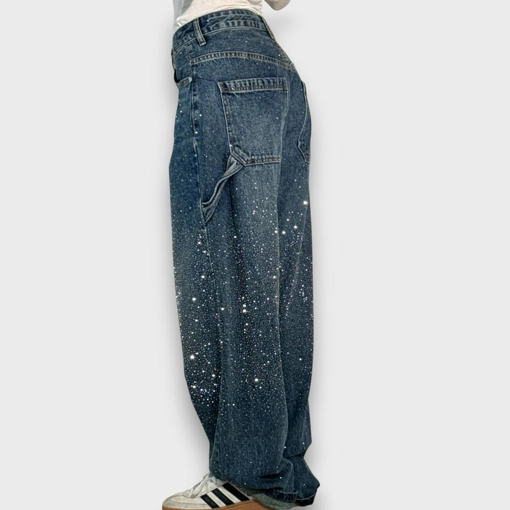 Nolene – Jeans med glittrande finish och urban karaktär