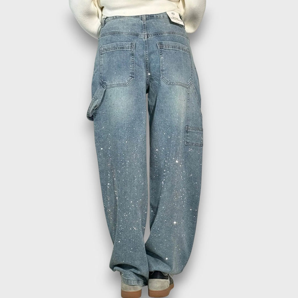 Nolene – Jeans med glittrande finish och urban karaktär
