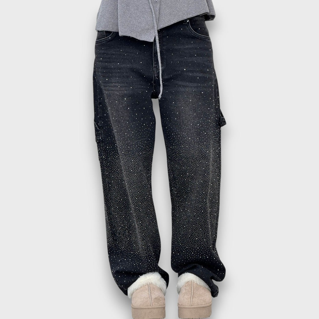 Nolene – Jeans med glittrande finish och urban karaktär