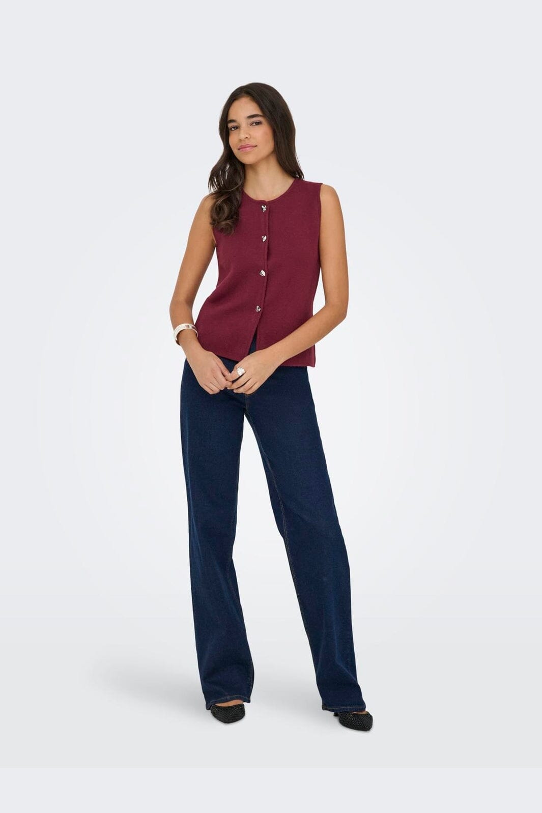 Only - Onlibi Knapp Väster Cc Knt - 4947078 Zinfandel Silver Knapp