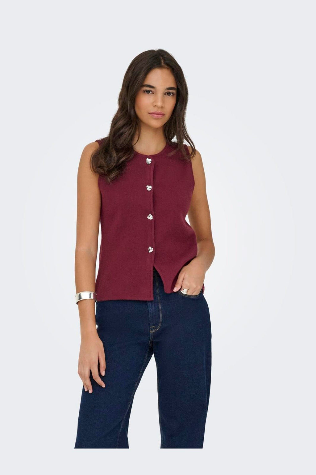 Only - Onlibi Knapp Väster Cc Knt - 4947078 Zinfandel Silver Knapp