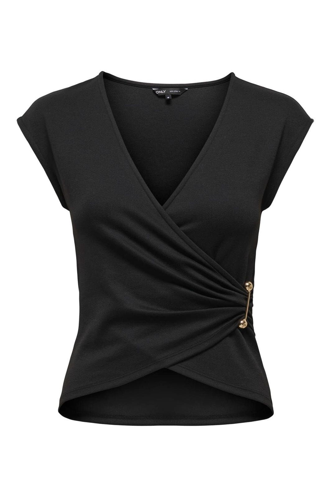 Endast - Pgmatilda S/L Draperad Topp - 5085403 Svart